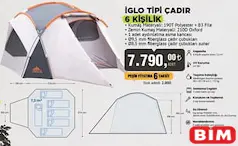 NORTH PACİFİC İGLO TİPİ ÇADIR 6 KİŞİLİK NORTH PACİFİC İGLO TİPİ ÇADIR 6 KİŞİLİK